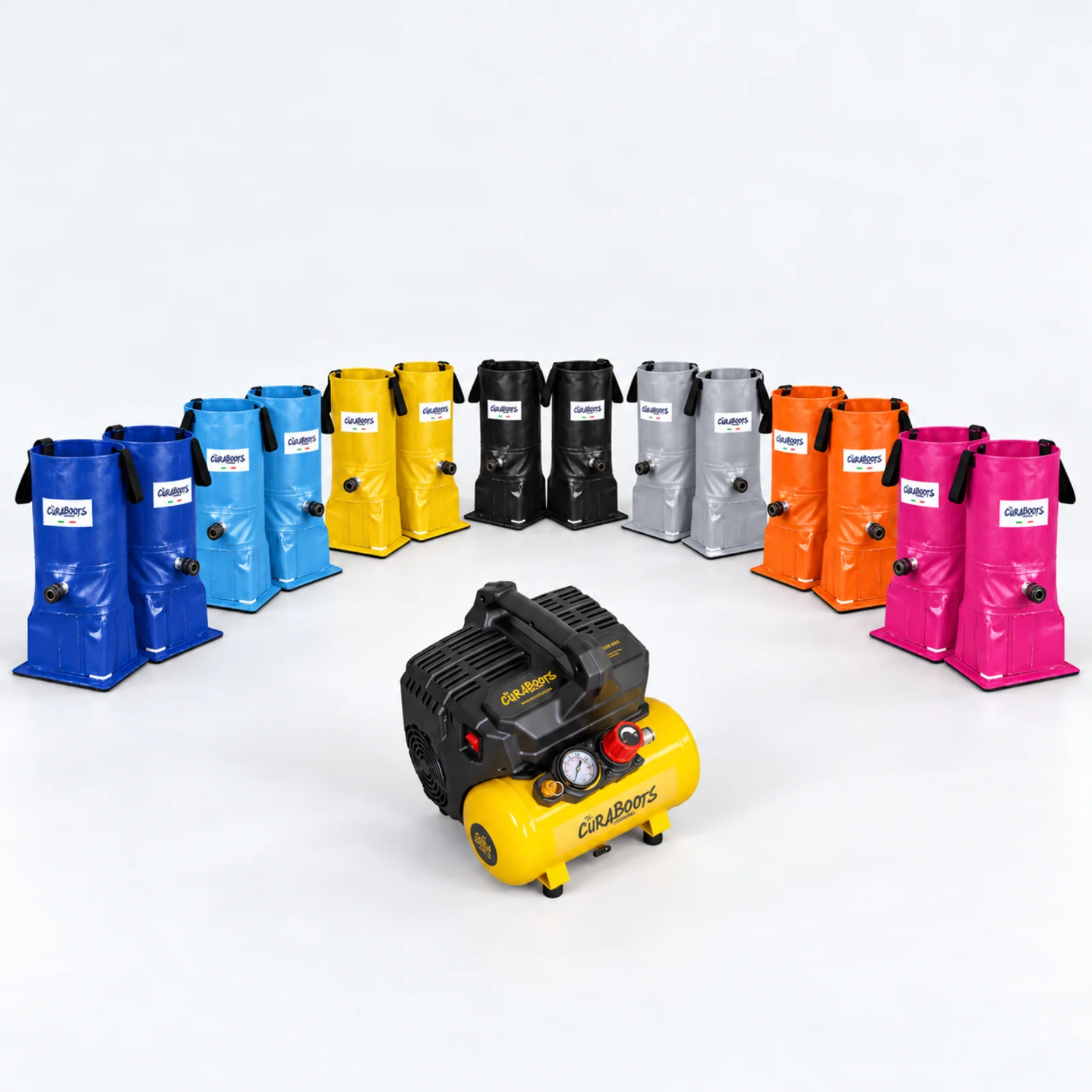 Curaboots V5 M-50 in tutti i colori con il compressore